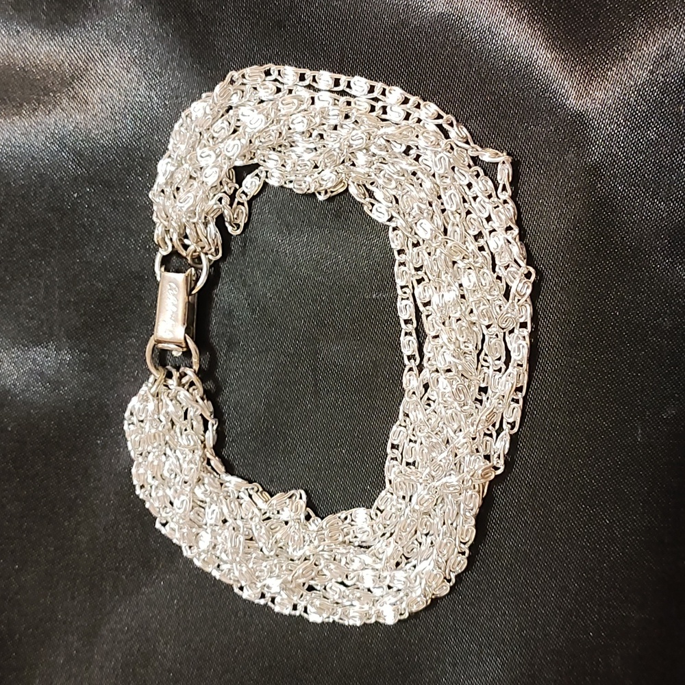 Silver 12 strand celebrity bracelet